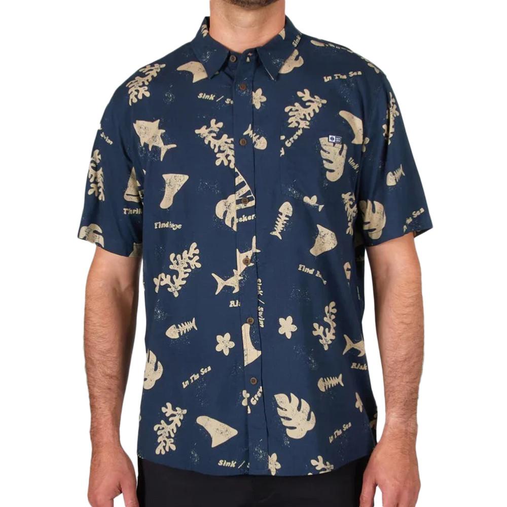 Salty Crew Chemisette Manches Courtes Marine Homme Salty Crew Twisted Tides