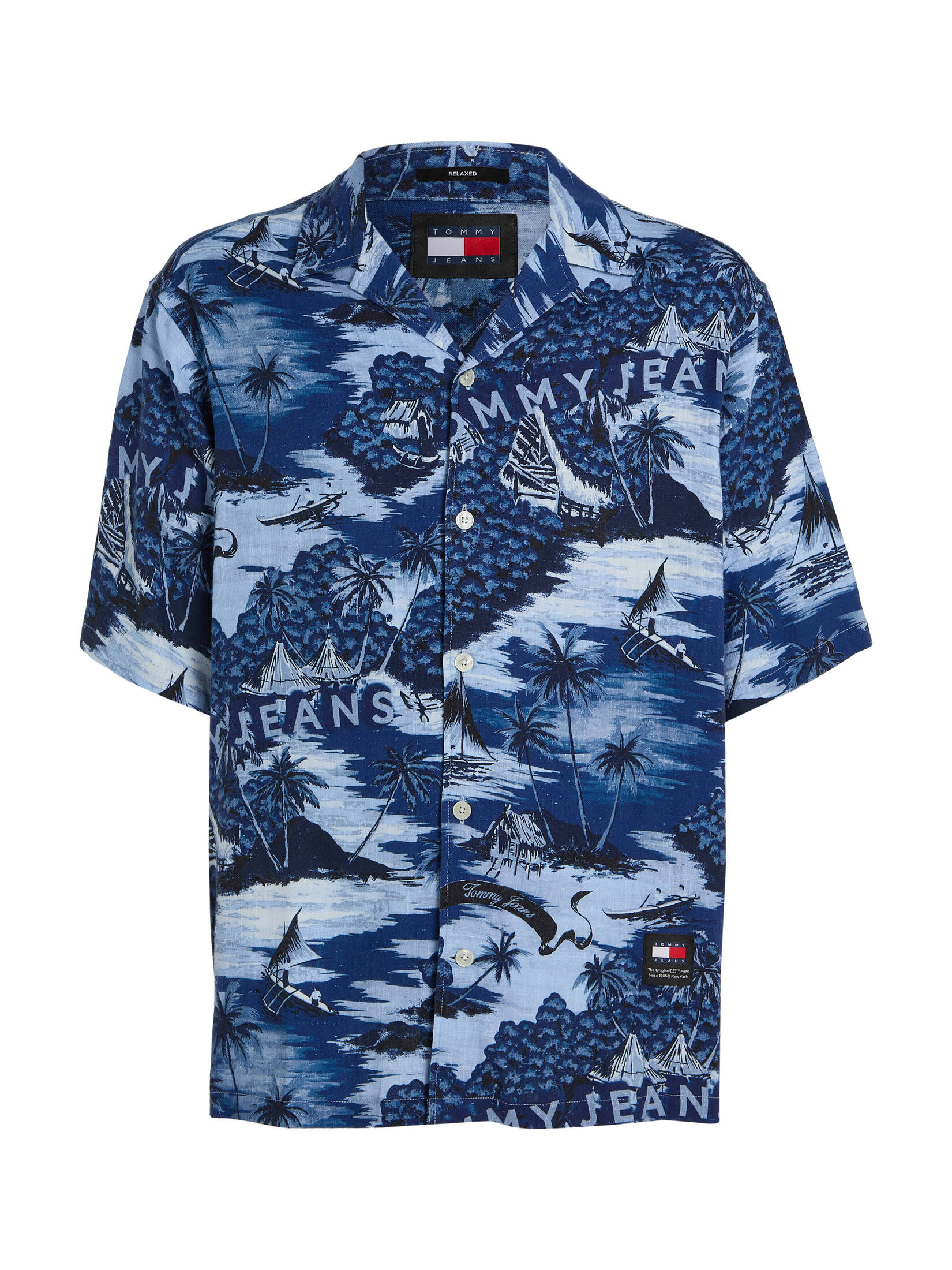 Tommy Jeans| Herren Hawaiihemd Relaxed Fit Kurzarm