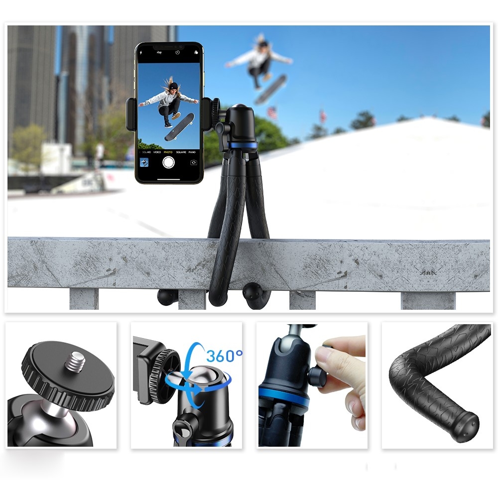(30cm) Universal Handy Gorillapod Octopus Tripod Stativ Halterung Ständer für GoPro / Kameras mit 1/4