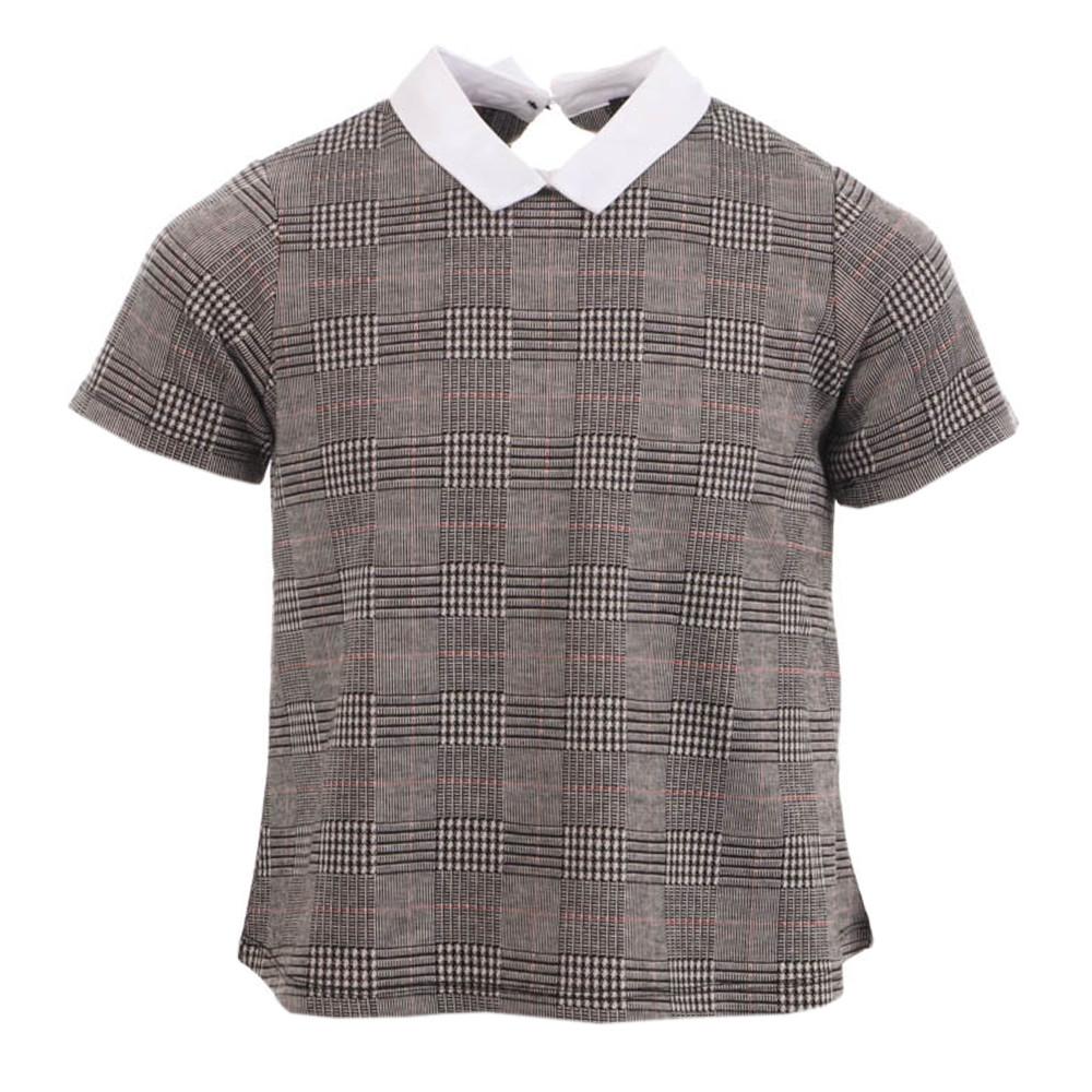 Teddy Smith T-shirt à Carreaux Gris Fille Teddy Smith Ticol