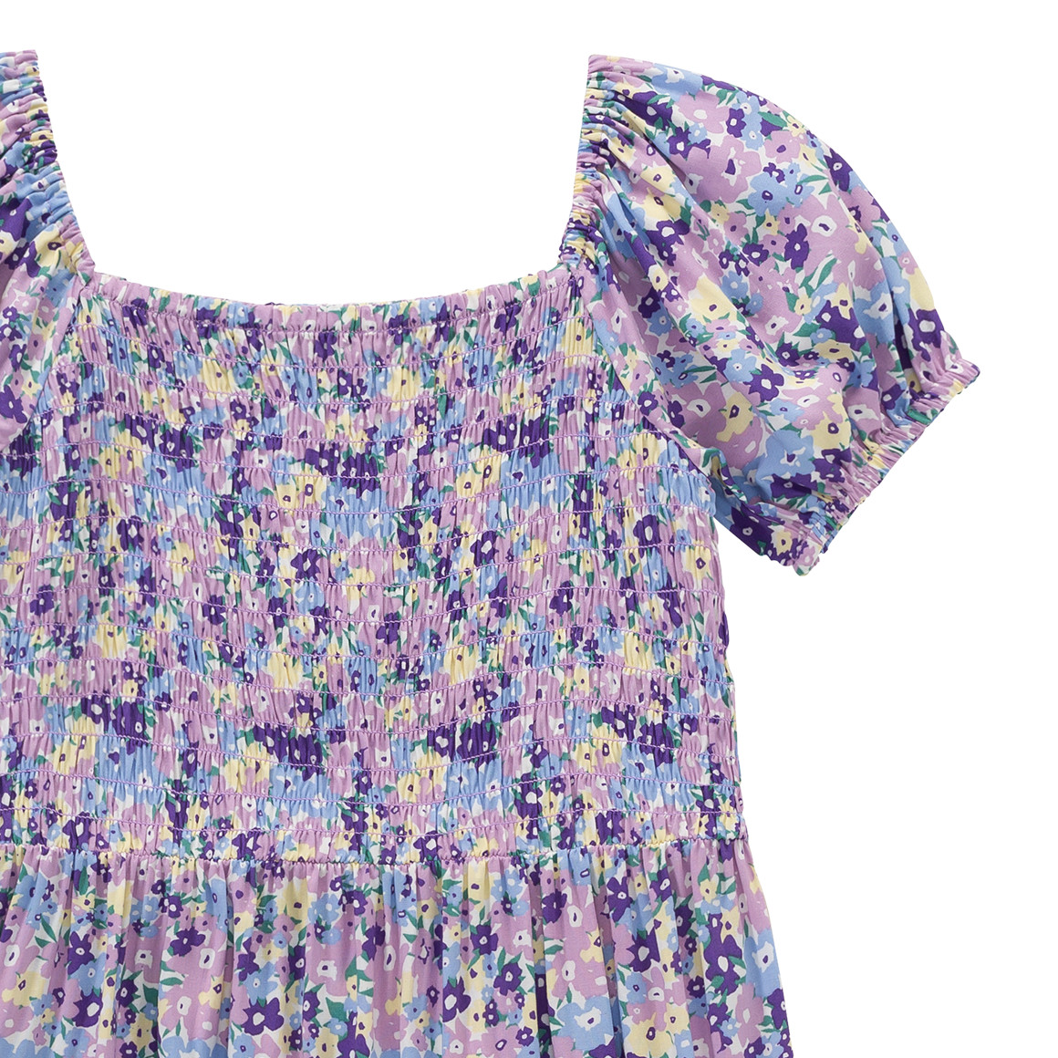 Beatwear Mädchen Kleid mit Blumen allover helllila / hellblau / lila