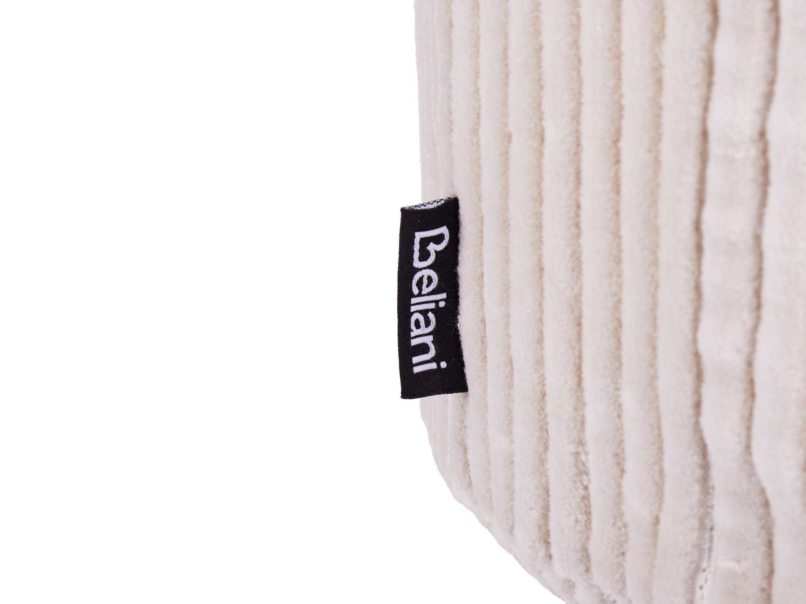 Poef ZIKRIA Fluweel Lichtbeige