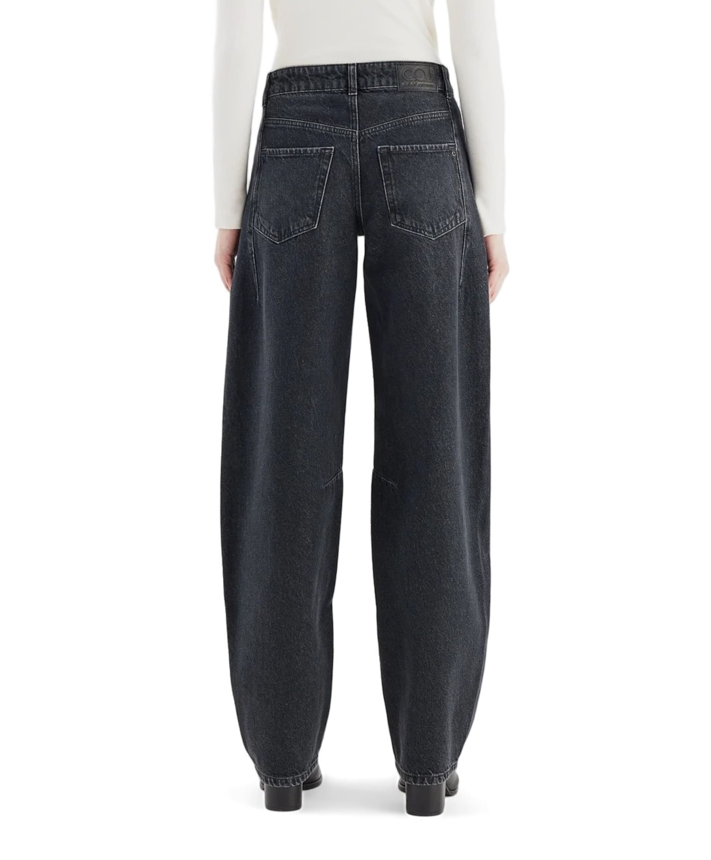 Cup of Joe Denim mid waist balloon jeans dames jeans zwart