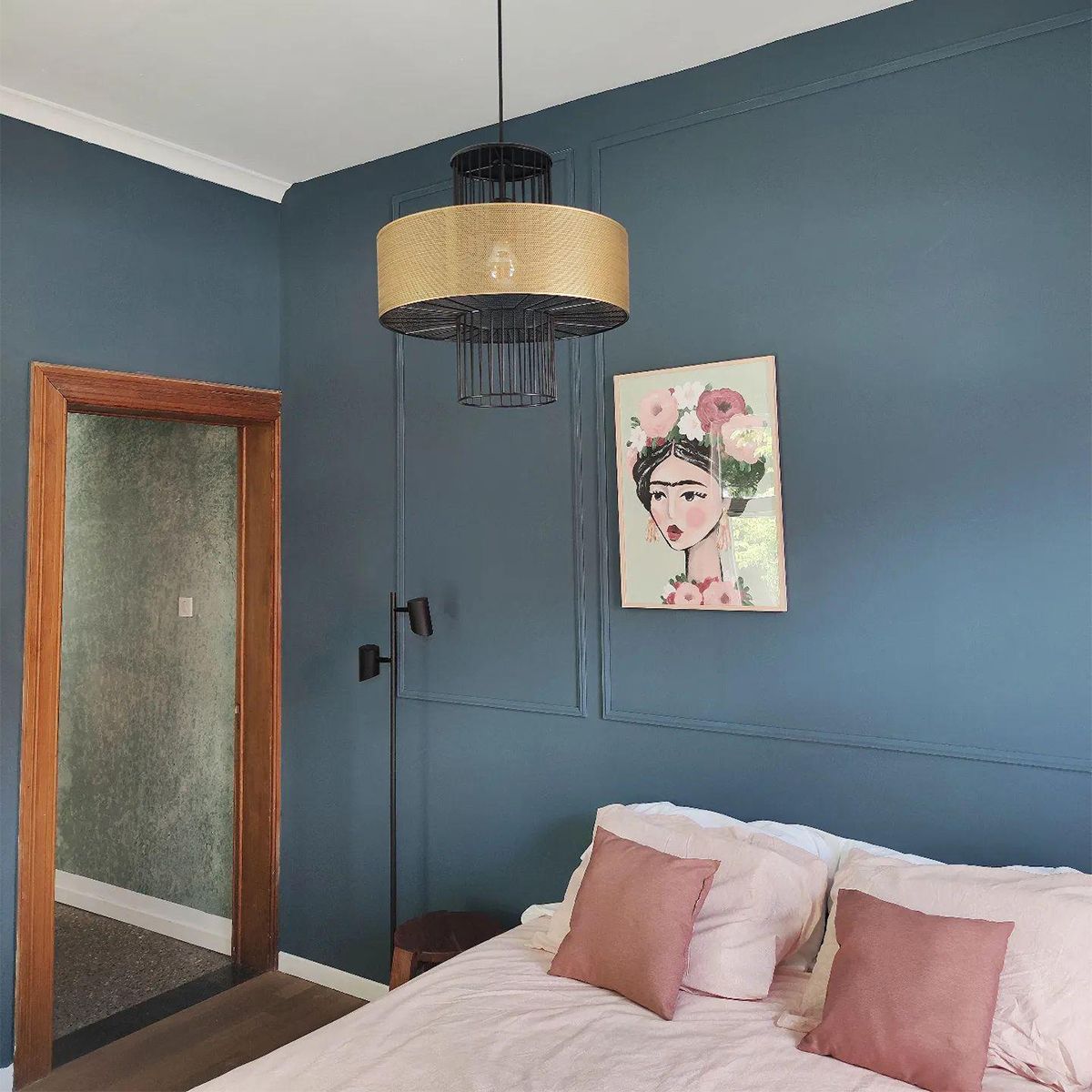 Design hanglamp goud met zwart 40 cm - Tess