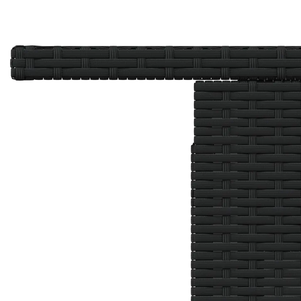 vidaXL - Tuintafel - Zwart - Poly rattan en acaciahout - 100x55x73 cm