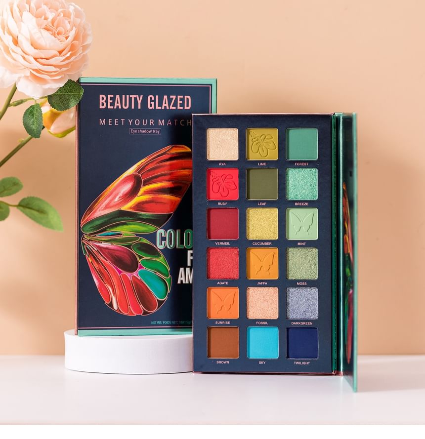 BEAUTY GLAZED - Color Flame Butterfly Oogschaduwpalet (18 kleuren)