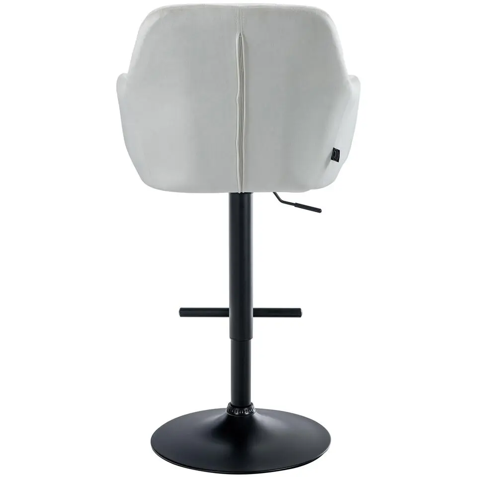 CLP Barkruk Natoma zwart Frame - Fluweel - creme