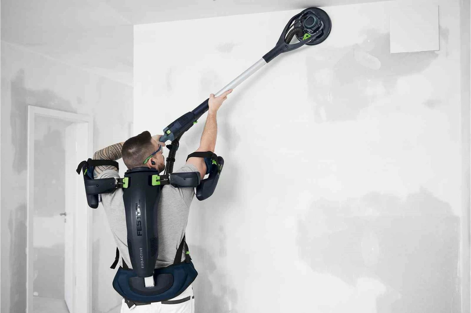 Festool Exoskelet EXO 18 HPC 4,0 I-Plus ExoActive 18V Draagharnas set (2x 4.0Ah accu) in EPP-transportbox