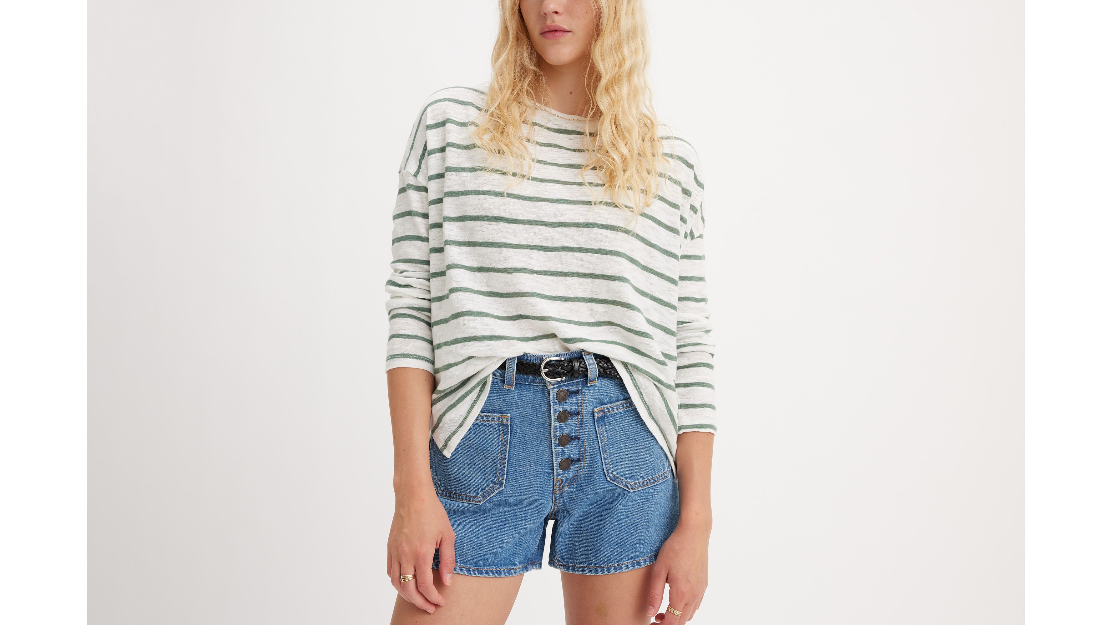 Short Mom ’80 poche plaquée - In Patches Short - Bleu