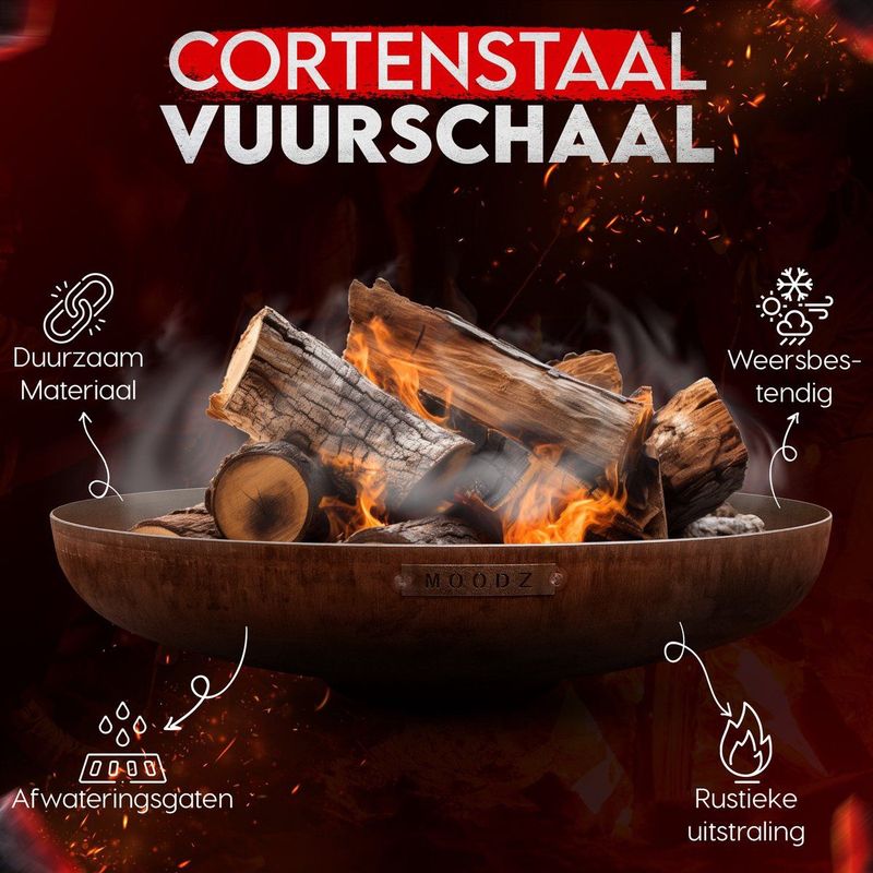 MOODZ - Vuurschaal - Cortenstaal - Ø 100 cm