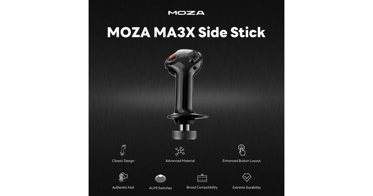 MOZAMA3X Side Stick joystick  (Zwart)