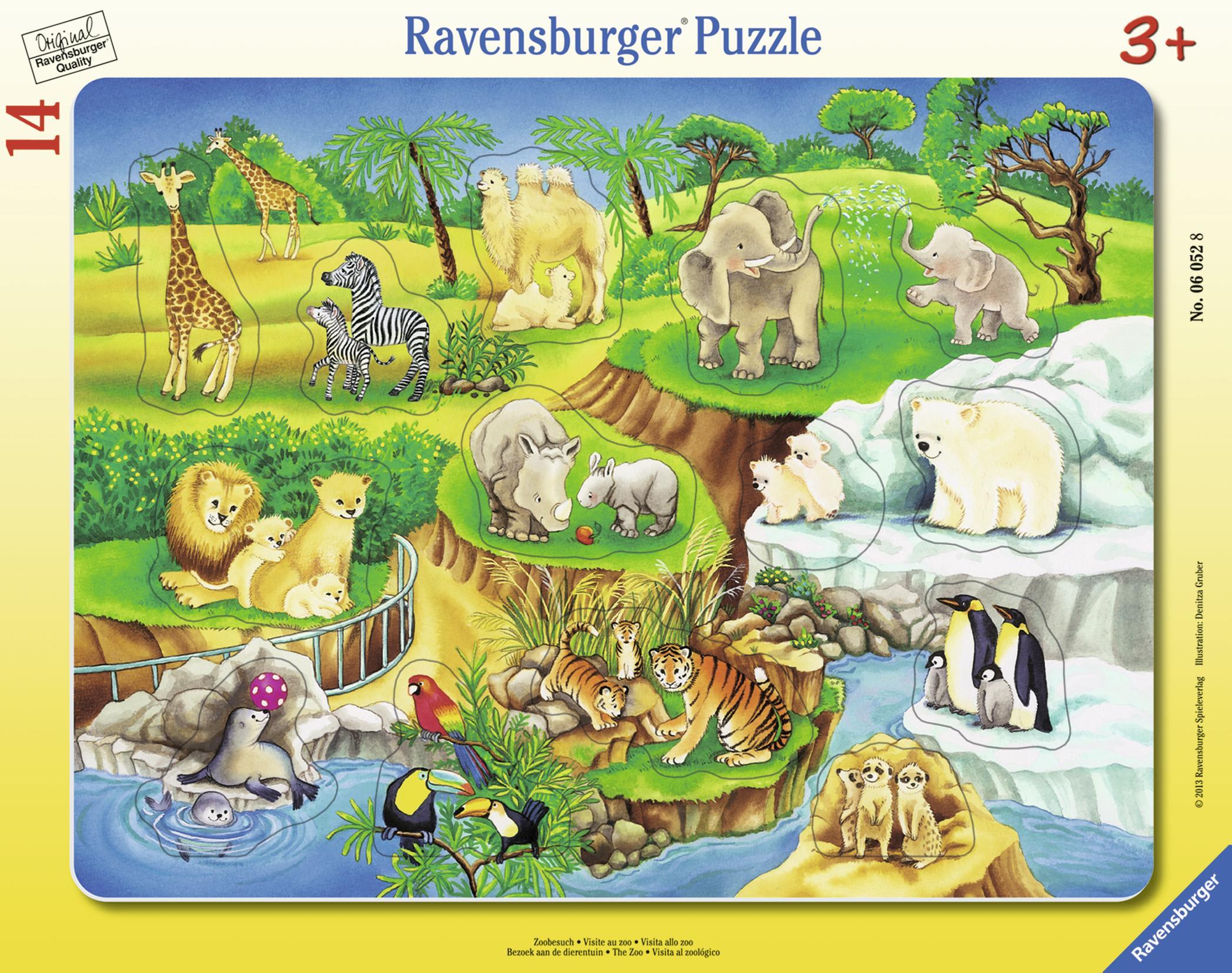 Rahmenpuzzle Zoobesuch 14 Teile