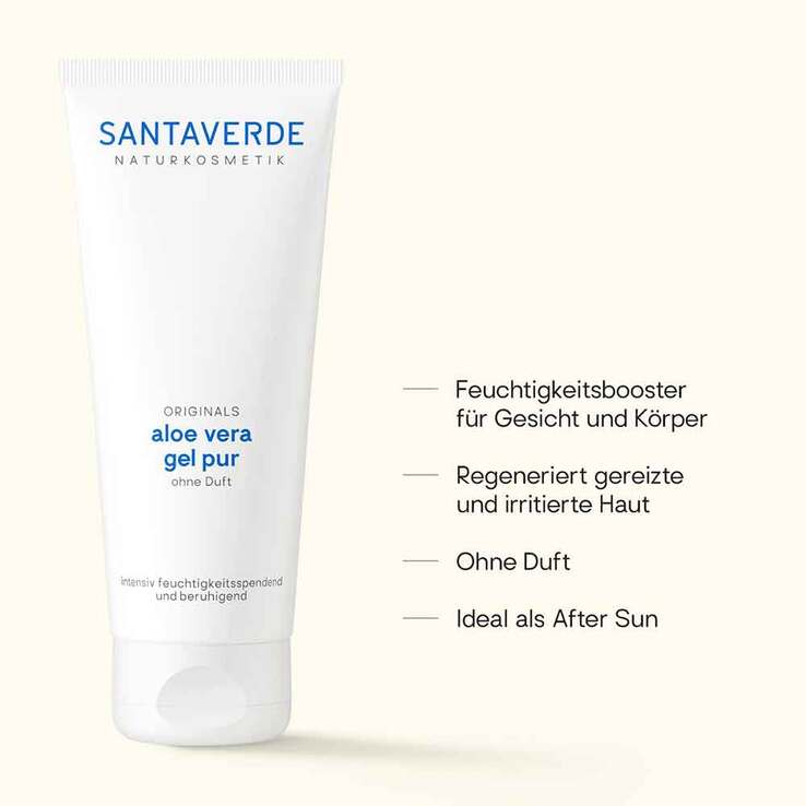Aloe Vera Gel pur ohne Duft, 100 ml