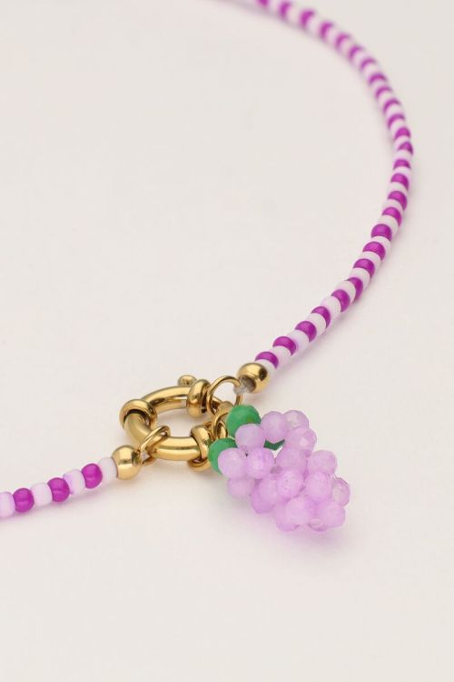 Ketting met paarse druiventros