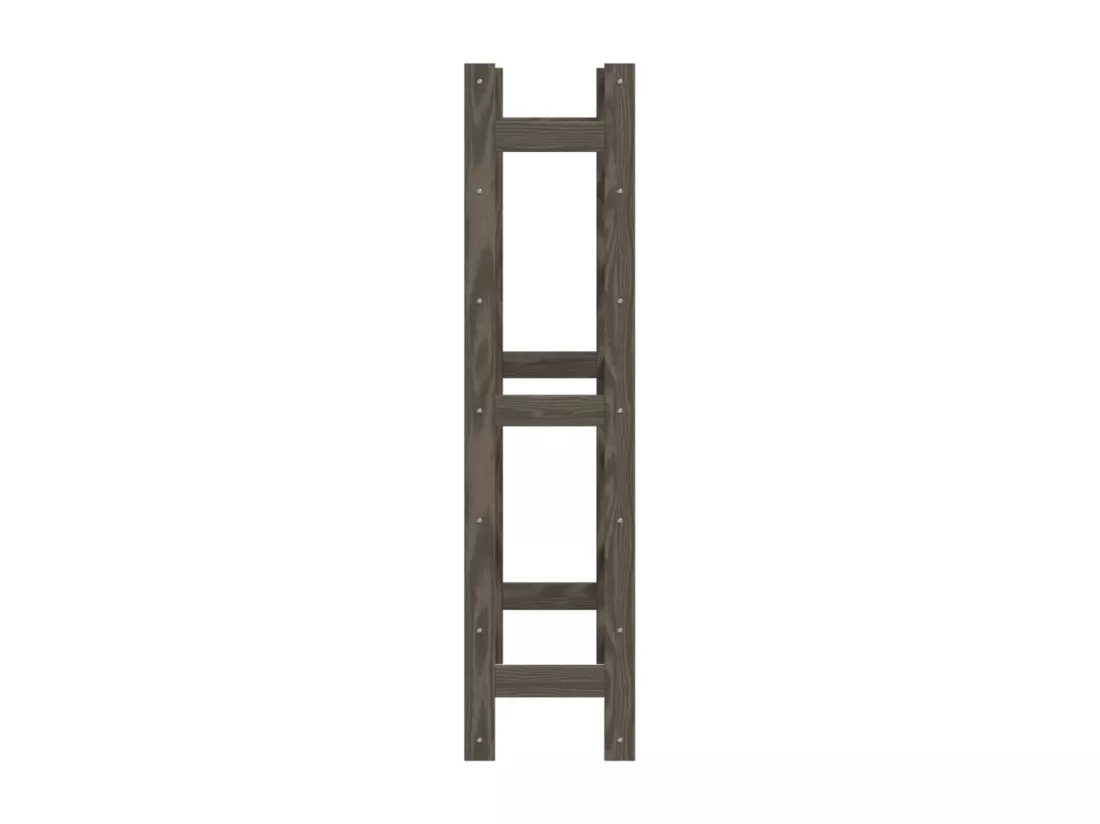 Casier à bouteilles pour 42 bouteilles gris bois pin solide