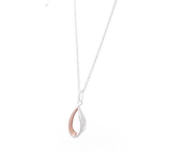 Unique And Co Ladies Unique And Co 925 Sterling Silver CZ Necklace