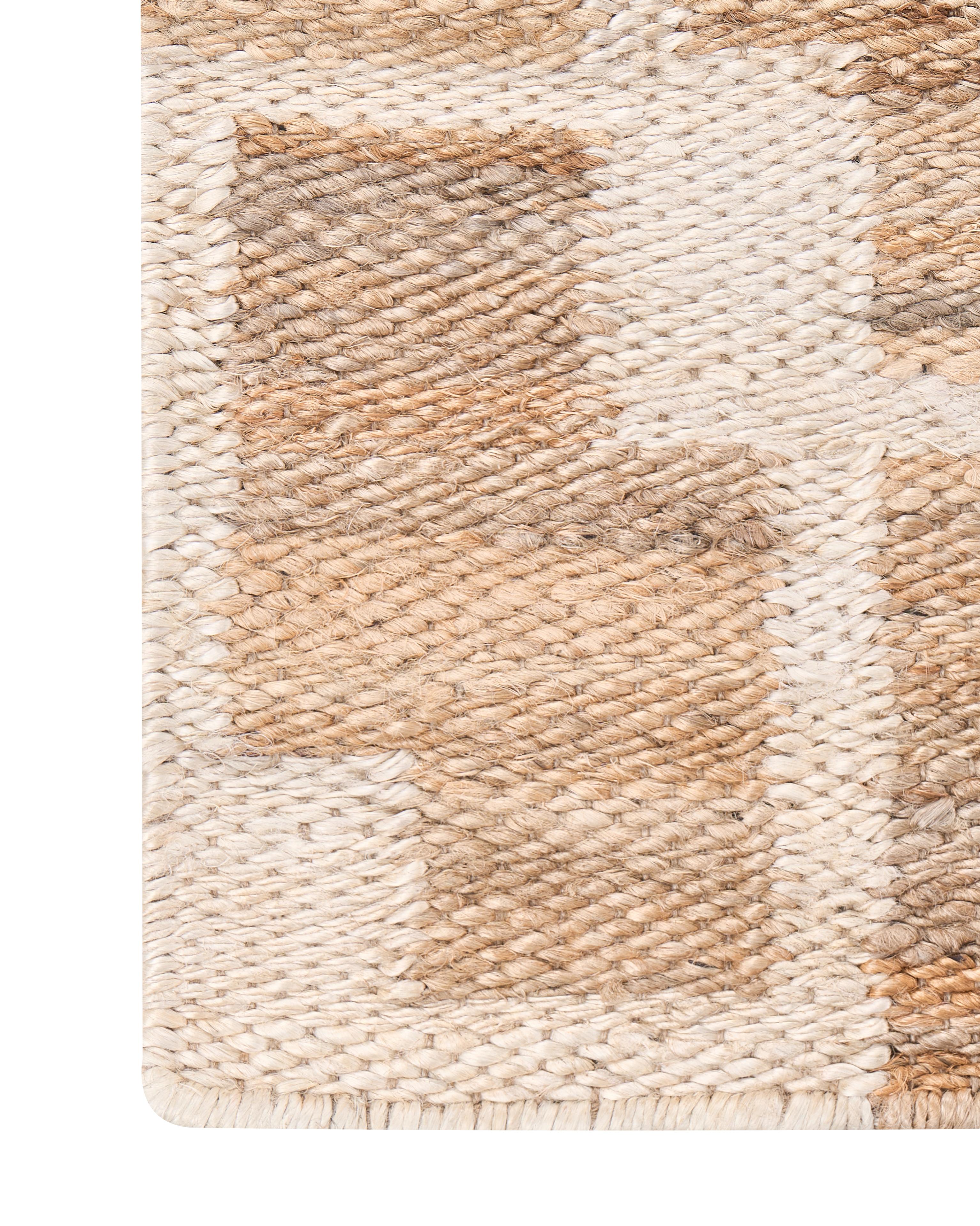Vloerkleed GONDIA Lichtbeige 80 x 300 cm Jute
