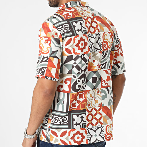 Chemise Manches Courtes Beige