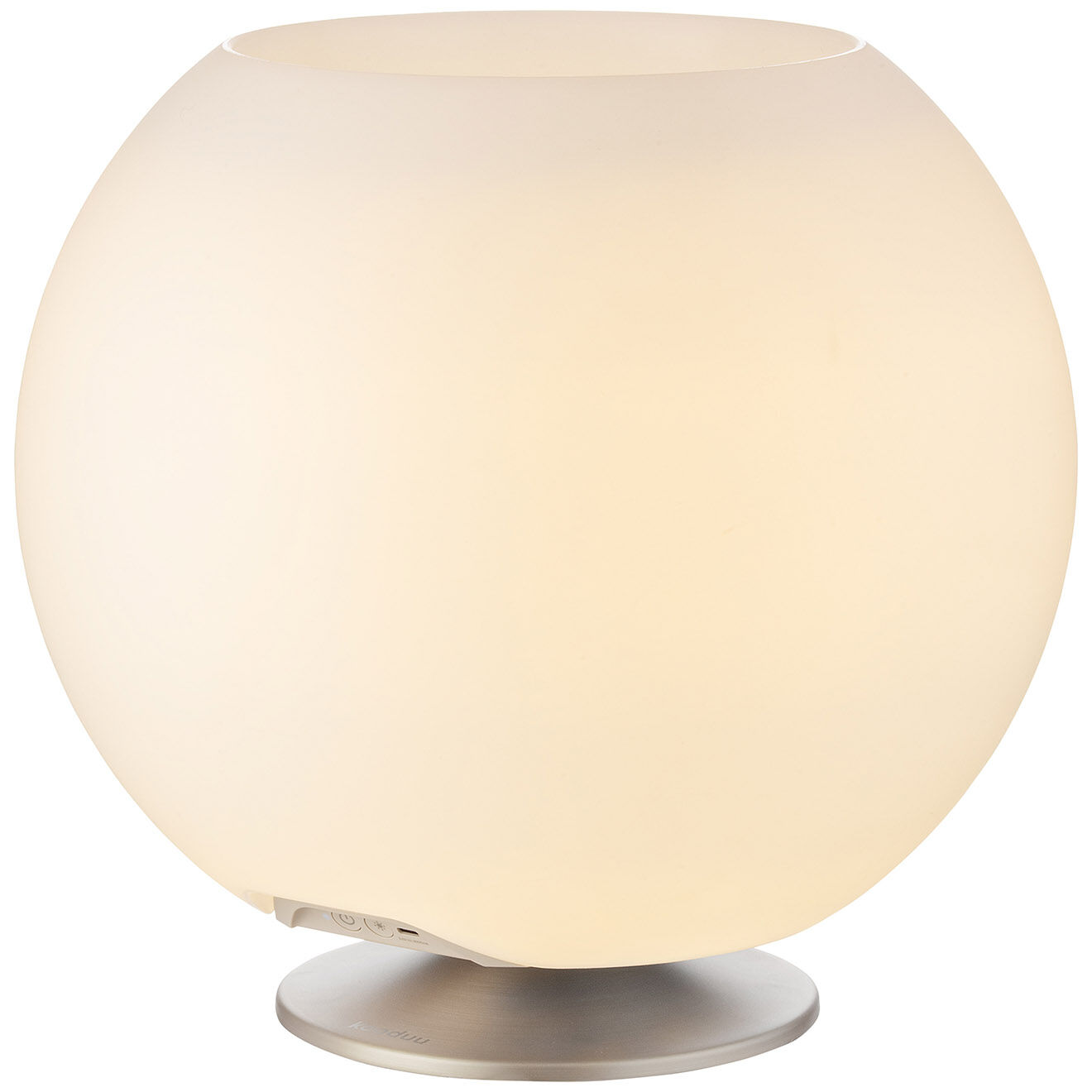 Kooduu Lampe Enceinte Bluetooth sans fil Sphere par Jacob Jensen Design argenté brossé - 38x38x31 cm