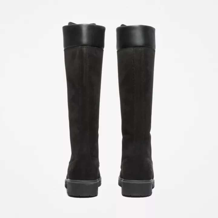 Bota Timberland Premium de 14 polegadas para mulheres na cor preta.
