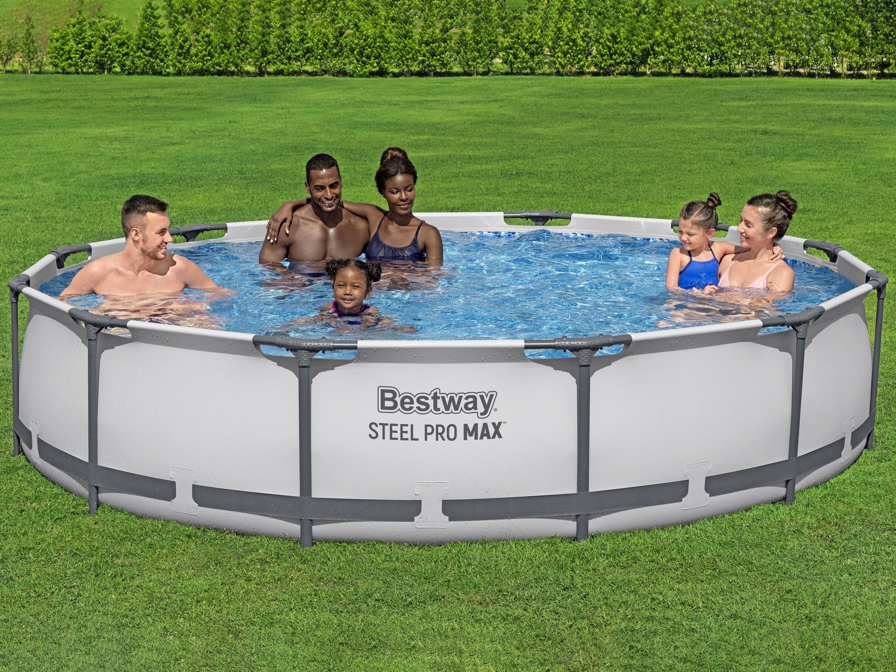 Bestway Pool Set hellgrau 366 x 76 cm