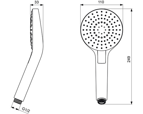 Ideal Standard Idealrain Evo ronde handdouche Ø 110 mm chroom B2231AA