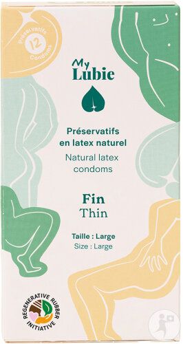 My Lubie Fin Préservatifs En Latex Naturel Taille Large 12 Pièces