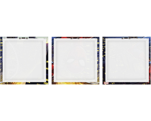 Canvas schilderij Spiderman ondersteboven set van 3 3x 30x30 cm