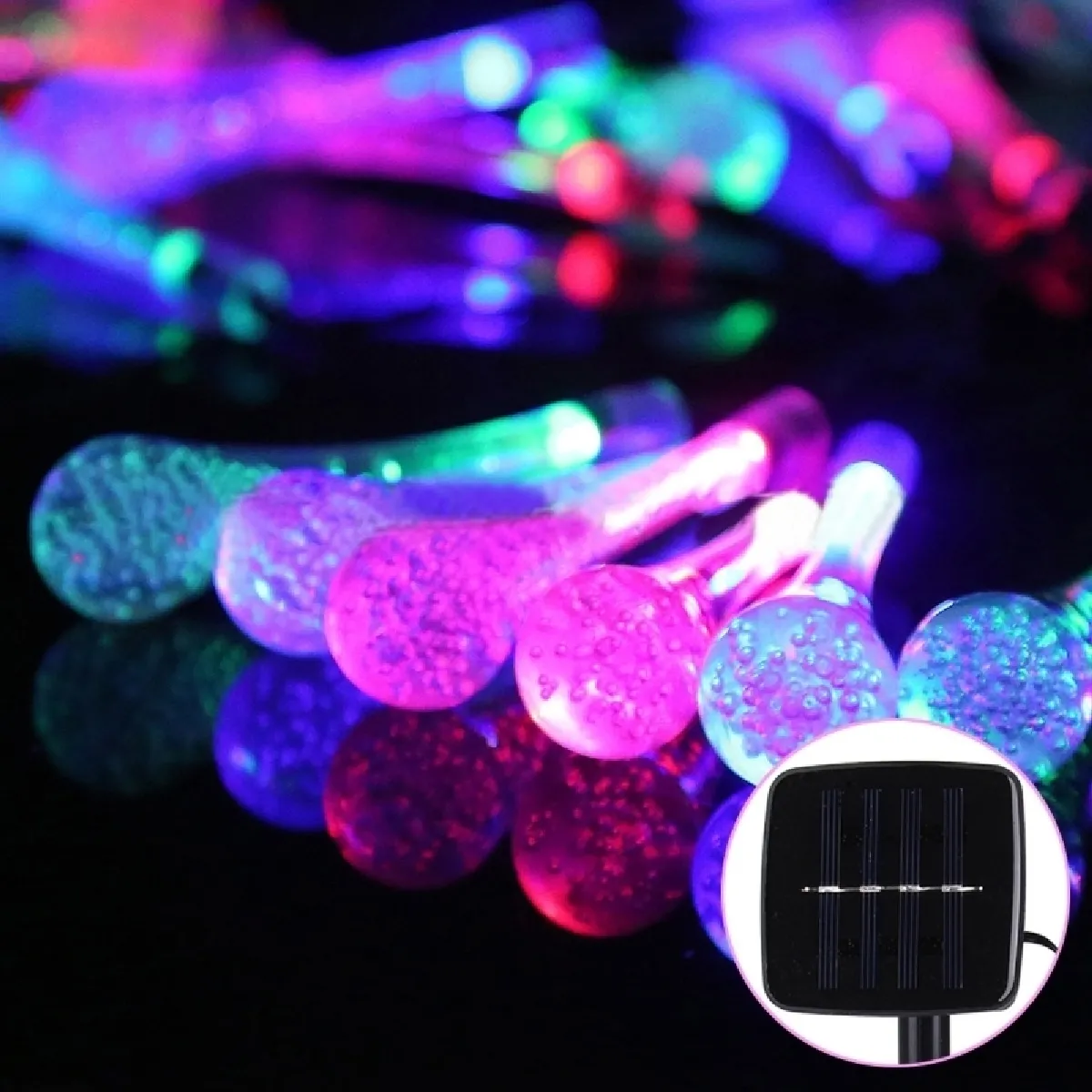 Wewoo Guirlande solaire Waterdrop 5m - Colorée