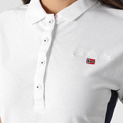 Robe Polo Manches Courtes Femme Kolivia Blanc
