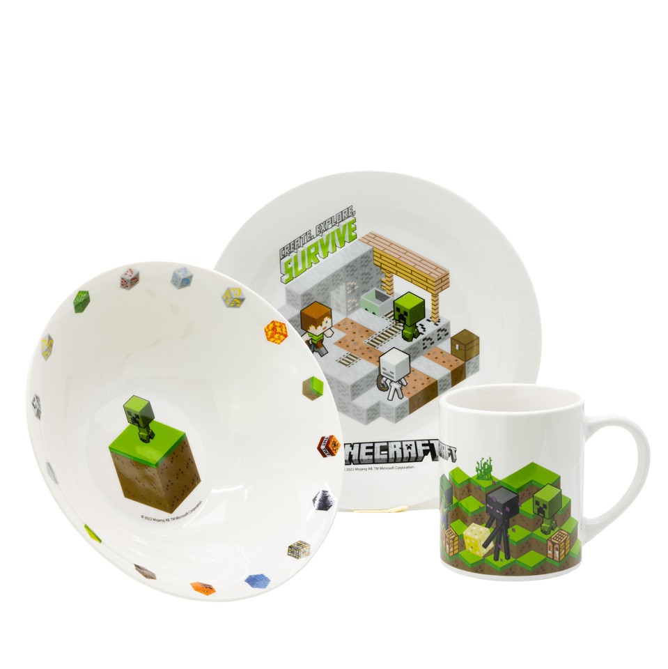 Stor - Gavesæt med 3 dele - Minecraft