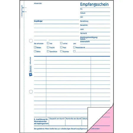 Avery Zweckform 726 Lieferscheine mit Empfangsschein, A5, mit Blaupapier, 2x50 Blatt