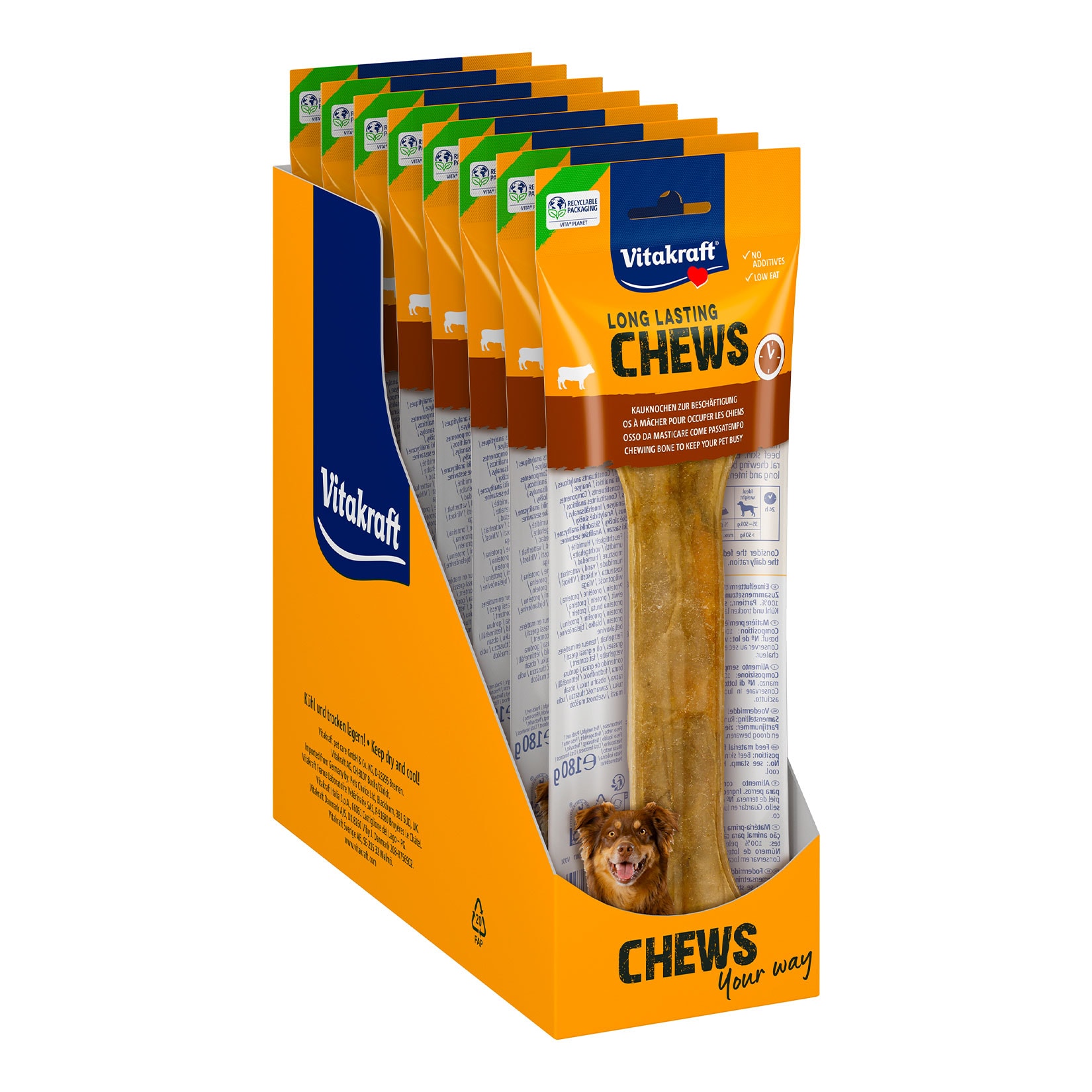 Vitakraft Long Lasting Chews Kauknochen 180 g, 8er Pack