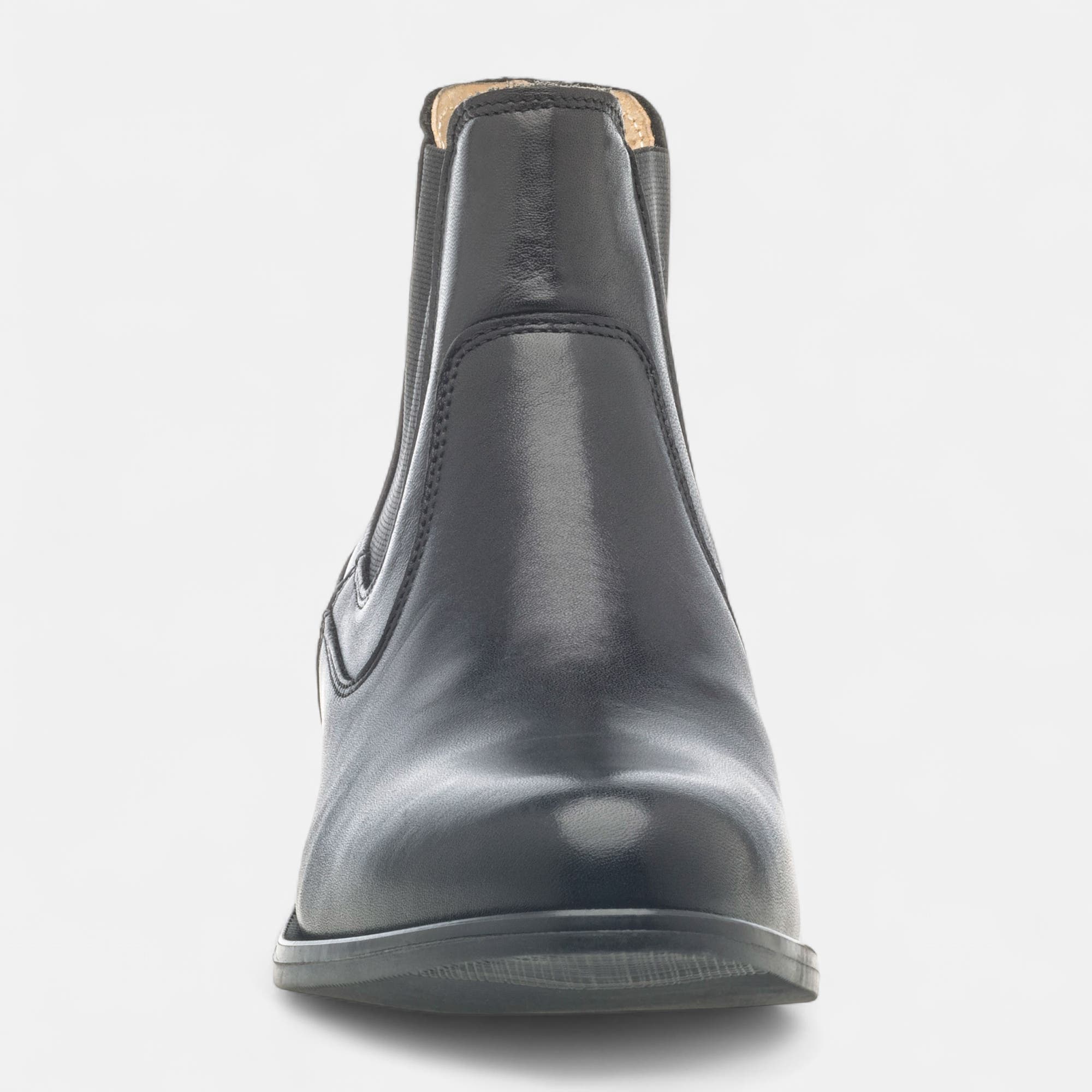 Boots chelsea Femme en cuir noir