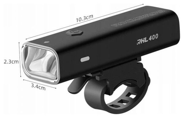 Rockbros Phare avant de vélo 400 lm   câble micro USB - USB-A