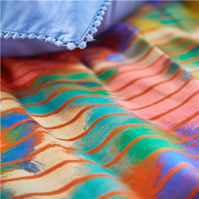 Linge de lit fleurs multicolores