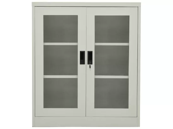 Armoire de bureau Gris clair 90x40x105 Acier