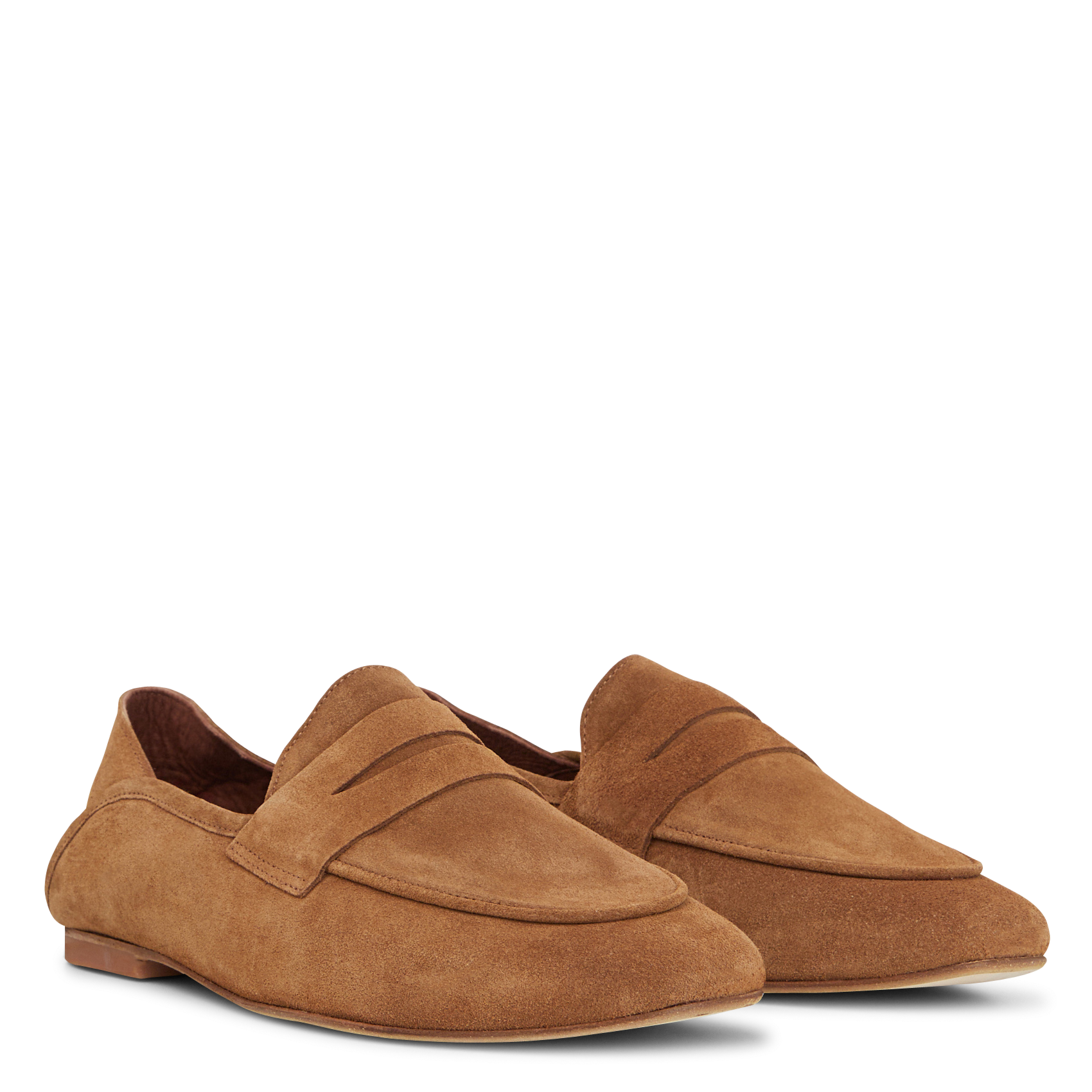 LINDSAY - Mocassins en cuir velours | Marron