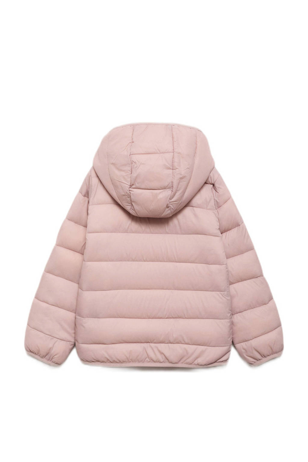 Mango Kids gewatteerde winterjas pastelroze