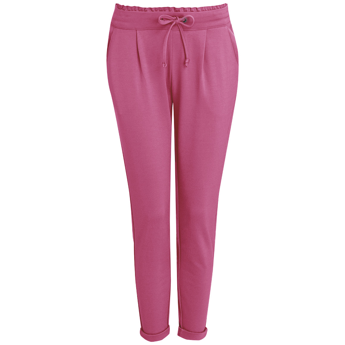 Gina Damen Jogpants mit Rüschen am Bund dunkelrosa