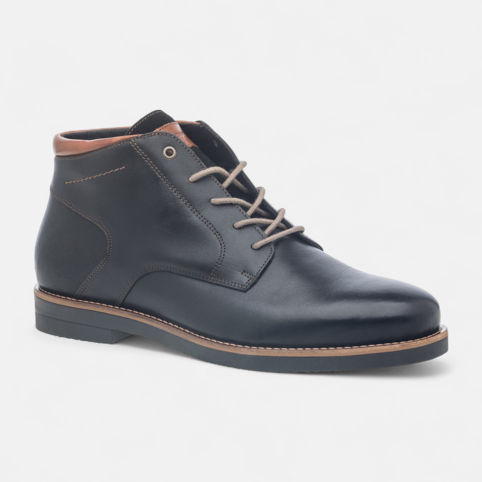 Boots Homme en cuir noir