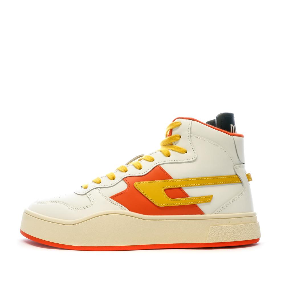 Diesel Baskets Blanche/Jaune Homme Diesel Sukiyo