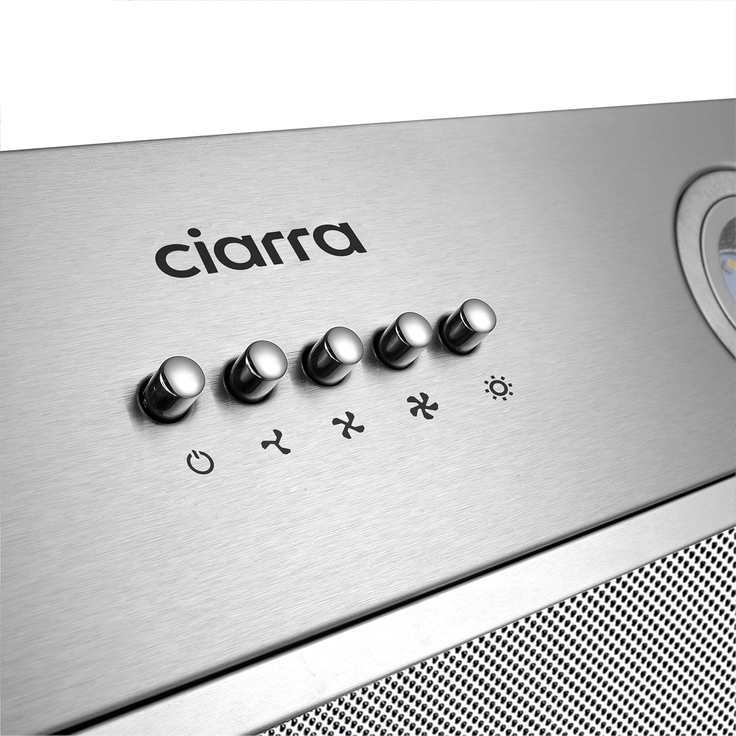 CIARRA CBCS5913A Einbau Dunstabzugshaube Lüfterbaustein 52cm breit 300m³/h Abluft Einbauhaube aus Edelstahl 3 Leistungsstufen Kompatibler CBCF005 Aktivkohlefilter