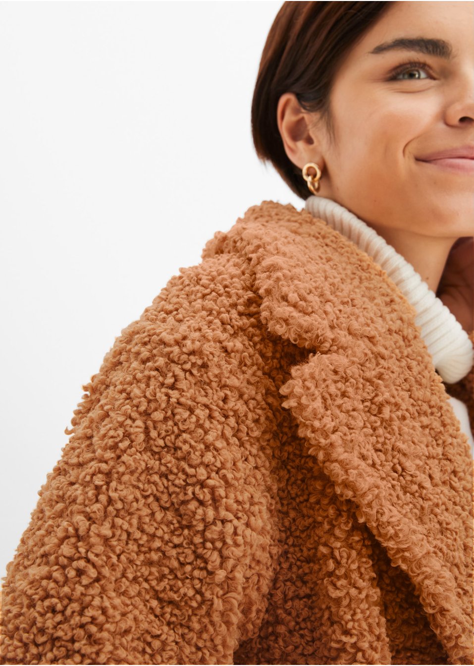 Manteau en maille peluche