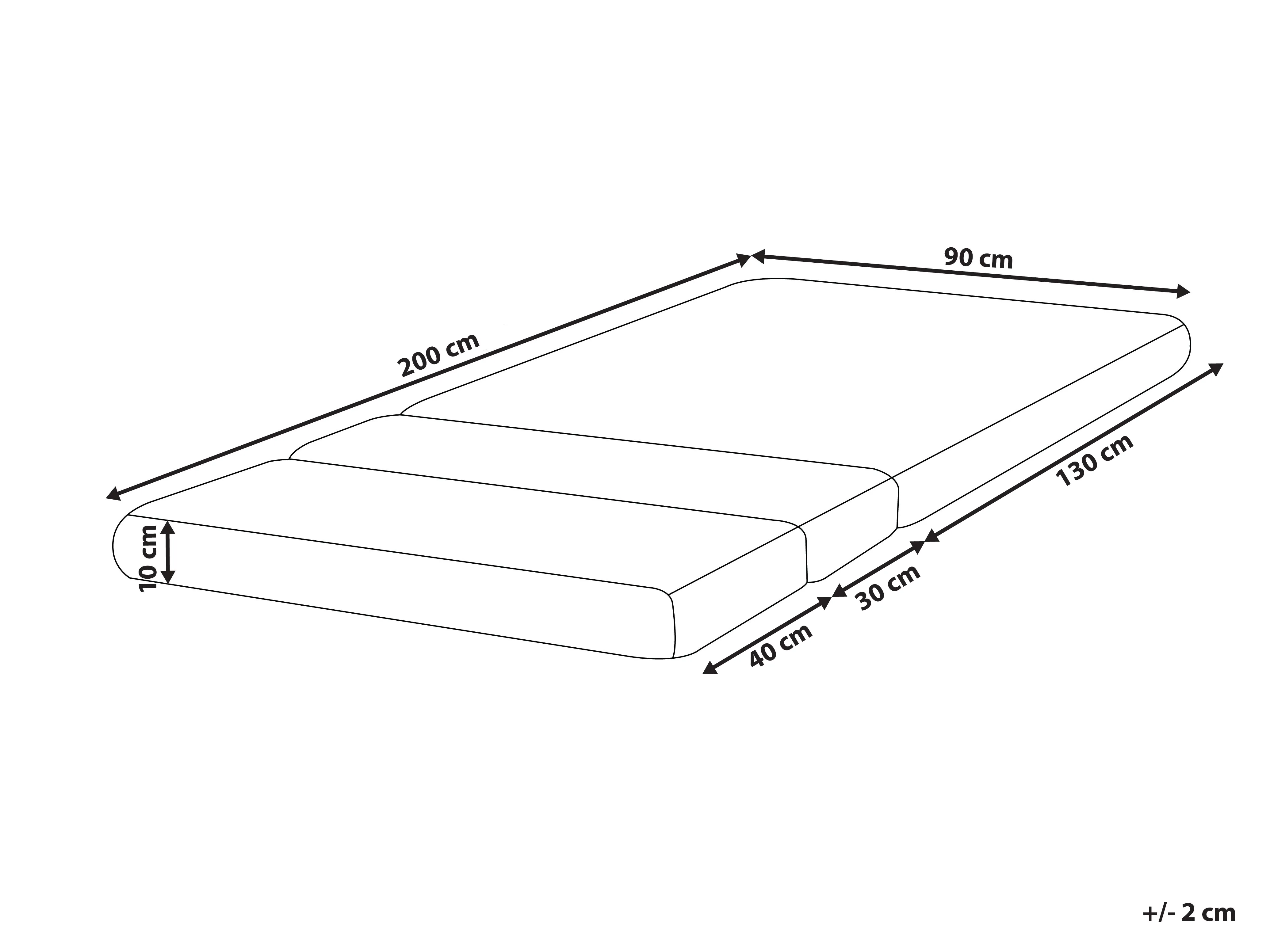 Schuimmatras voor verstelbaar bed CLEVER H2/3 Medium 90 x 130/160/200 cm