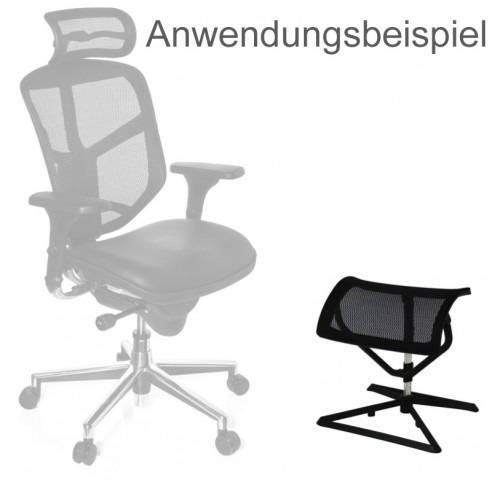 Beinauflage - schwarz - Stoff