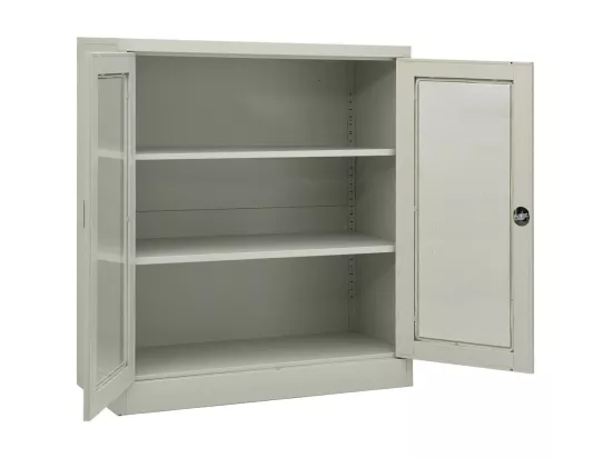 Armoire de bureau Gris clair 90x40x105 Acier