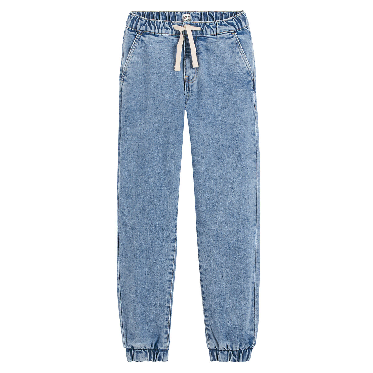 COLEÇÃO LA REDOUTE<br>Calça jeans reta, franzida na barra