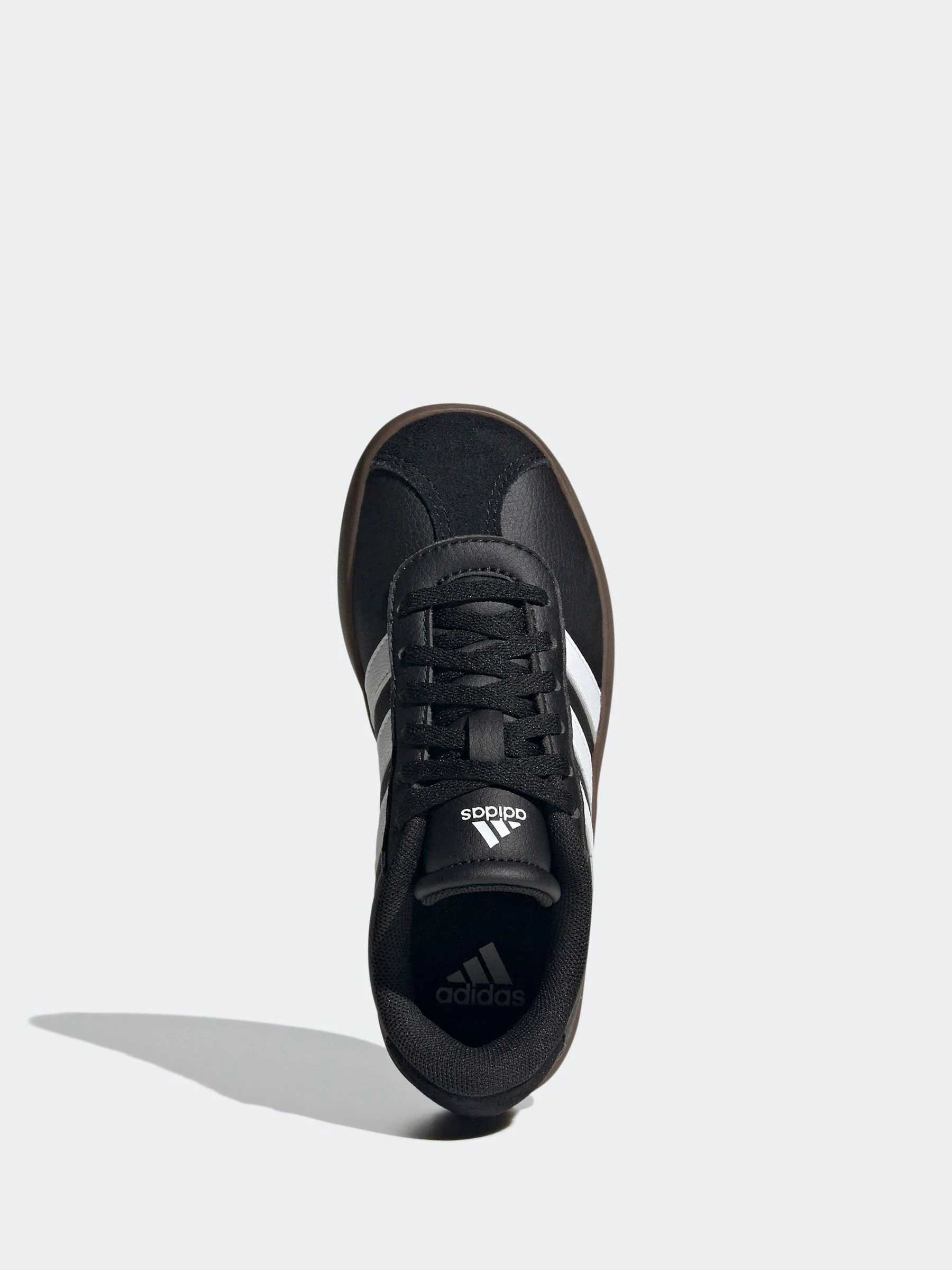 Zwart/bruin - adidas Vl Court 3.0 Suède sneakers met veters voor kinderen