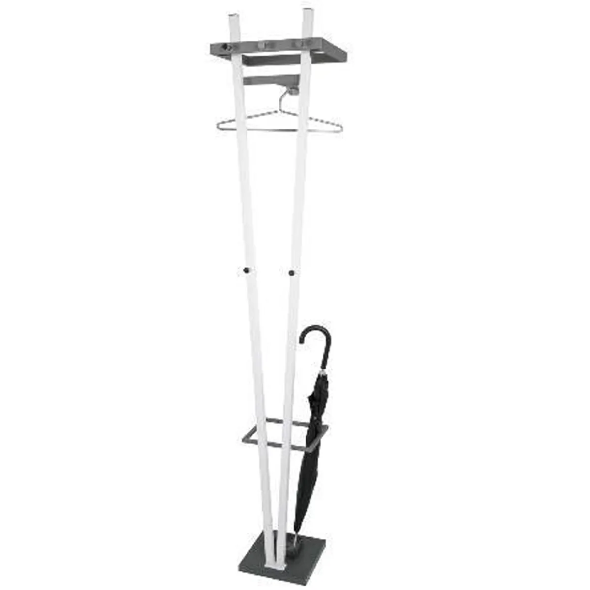 pegane Garderobe murale acier blanc-anthracite